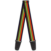 Guitar Strap - Stripes Navy Red Yellow Black White Green Guitar Straps Buckle-Down   