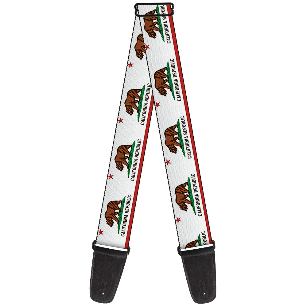 Guitar Strap - California State Flag White Guitar Straps Buckle-Down   