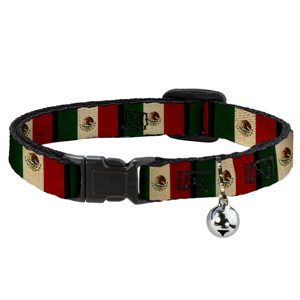 Cat Collar Breakaway - Mexico Flag Distressed Breakaway Cat Collars Buckle-Down   
