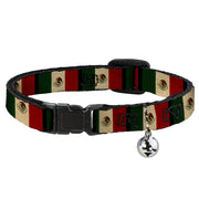Cat Collar Breakaway - Mexico Flag Distressed Breakaway Cat Collars Buckle-Down   