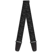 Guitar Strap - Zebra 2 Black Gray Guitar Straps Buckle-Down   