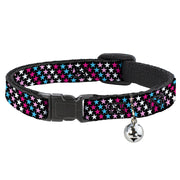 Cat Collar Breakaway - Mini Stars Black Pink Blue White Breakaway Cat Collars Buckle-Down   