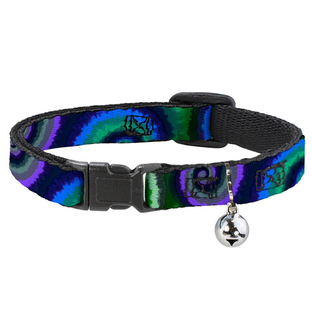 Cat Collar Breakaway - Tie Dye Swirl Green Blue Purple Breakaway Cat Collars Buckle-Down   