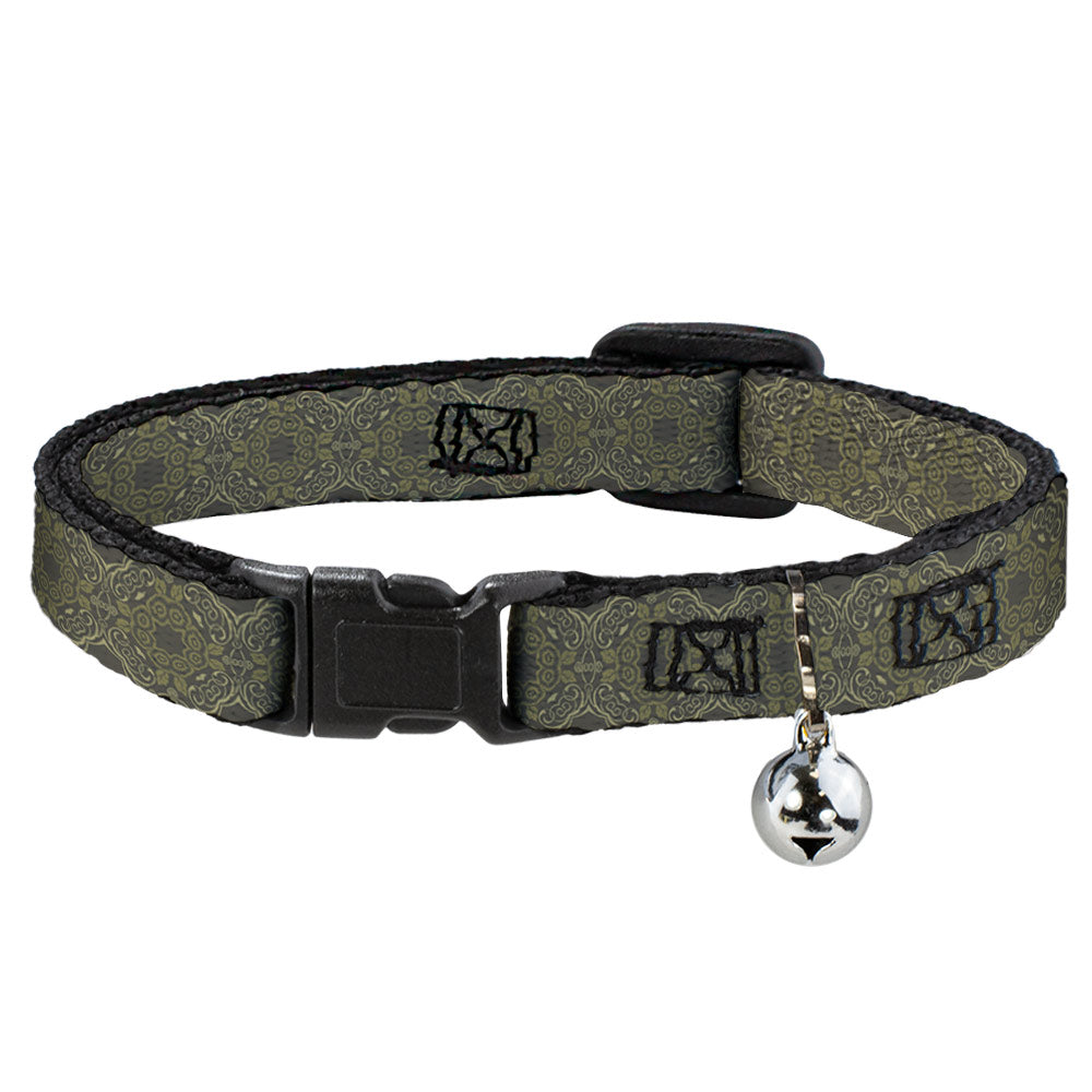 Cat Collar Breakaway - Tapestry Charcoal Olive Breakaway Cat Collars Buckle-Down   