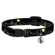 Cat Collar Breakaway - San Francisco w Moon Vivid Skyline Black Breakaway Cat Collars Buckle-Down   