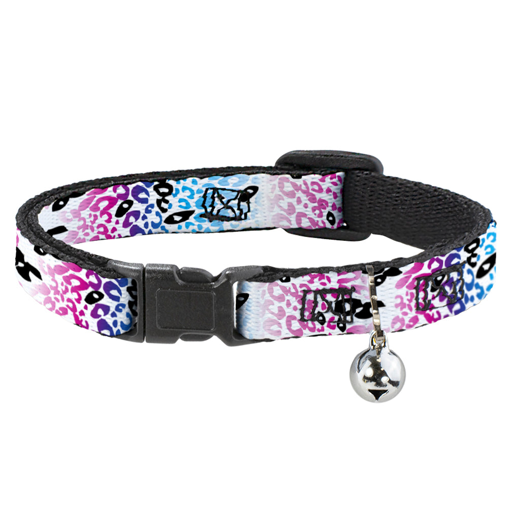 Cat Collar Breakaway - Leopard White Pinks Blues Black Breakaway Cat Collars Buckle-Down   