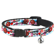 Cat Collar Breakaway - Lollipop Hearts White Breakaway Cat Collars Buckle-Down   