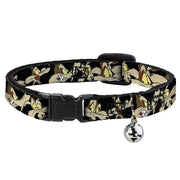 Cat Collar Breakaway - Wile E. Coyote Expressions Black Breakaway Cat Collars Looney Tunes   