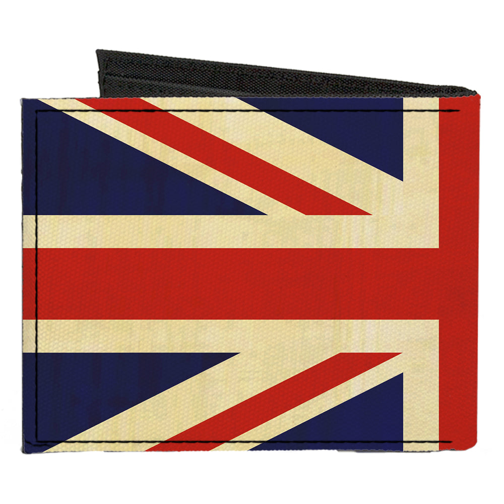 Canvas Bi-Fold Wallet - Vintage United Kingdom Flags Canvas Bi-Fold Wallets Buckle-Down   