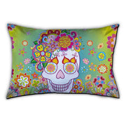 Pillowcase - STANDARD - Felicity Calavera Flowers Yellow-Green Fade Multi Color Pillow Cases Thaneeya McArdle   