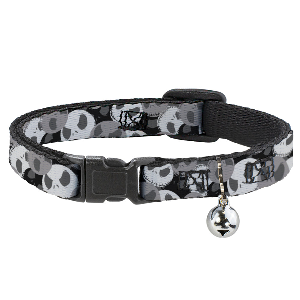 Cat Collar Breakaway - NBC Jack Expression Stacked Black Grays Breakaway Cat Collars Disney   