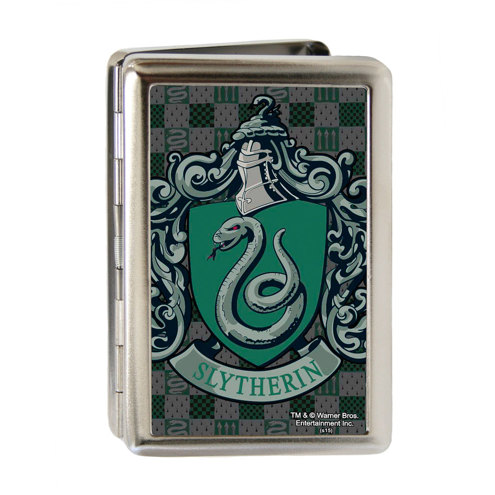 Business Card Holder - LARGE - Harry Potter SLYTHERIN Crest FCG Green Gray Metal ID Cases Harry Potter Default Title