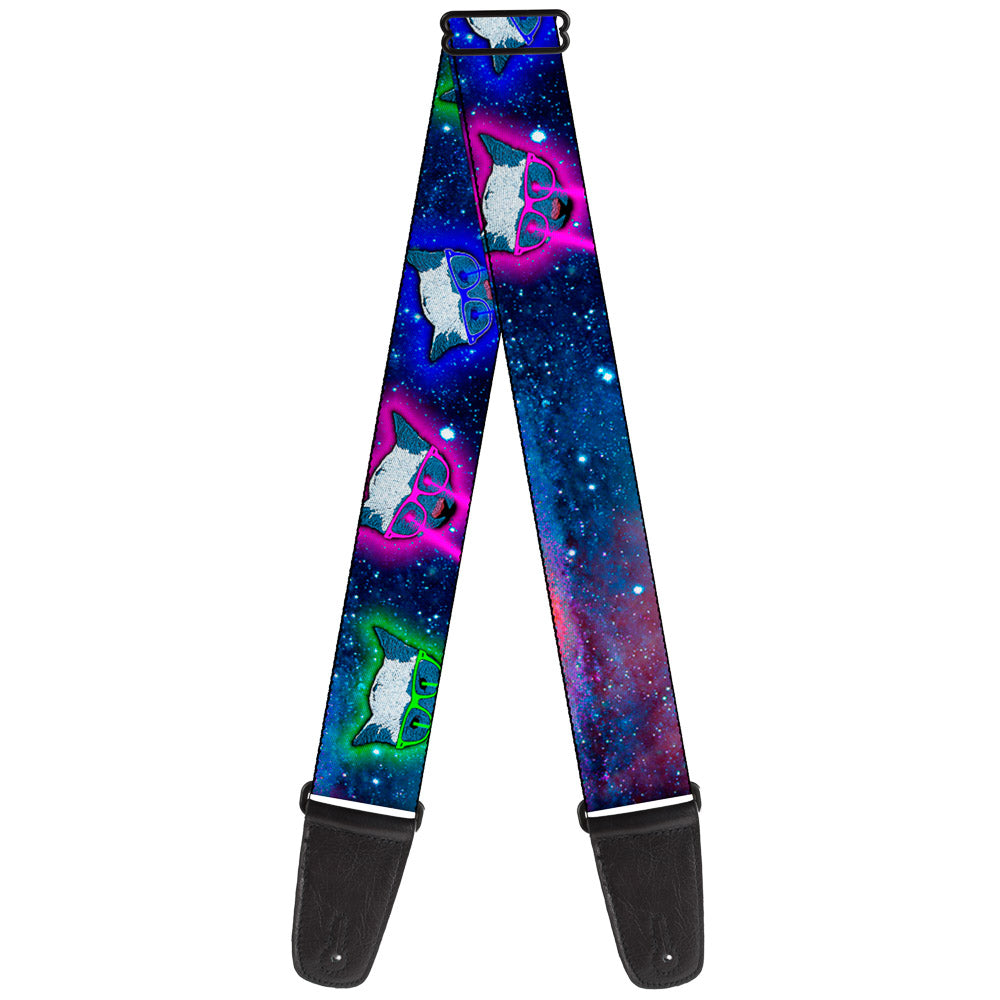 Guitar Strap - Laser Eye Cats in Space Guitar Straps Buckle-Down   