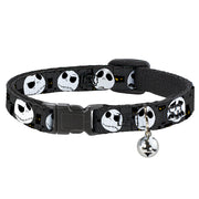 Cat Collar Breakaway - Nightmare Before Christmas Jack Expressions Gray Breakaway Cat Collars Disney   
