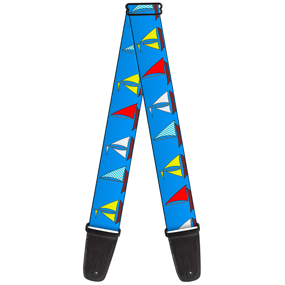 Guitar Strap - Sailboats Blue Guitar Straps Buckle-Down   