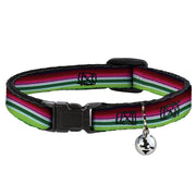 Cat Collar Breakaway - Zarape1 Horizontal Red White Green Breakaway Cat Collars Buckle-Down   
