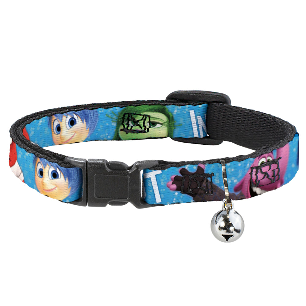 Cat Collar Breakaway - INSIDE OUT 6-Character Pose Sparkle Blue White Breakaway Cat Collars Disney   
