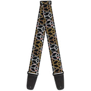 Guitar Strap - Peace Black Animal Prints Guitar Straps Buckle-Down   