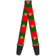 Guitar Strap - Portugal Flag Green Red Guitar Straps Buckle-Down   