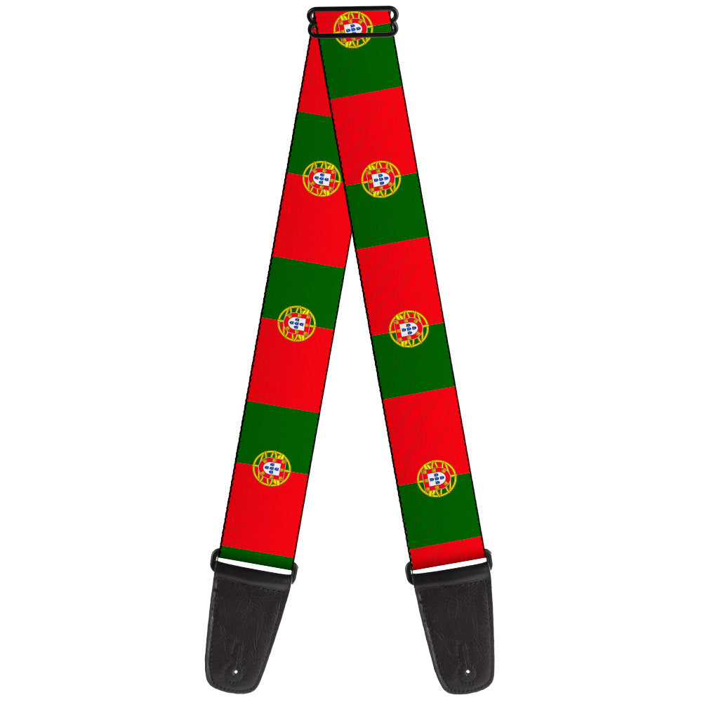 Guitar Strap - Portugal Flag Green Red Guitar Straps Buckle-Down   