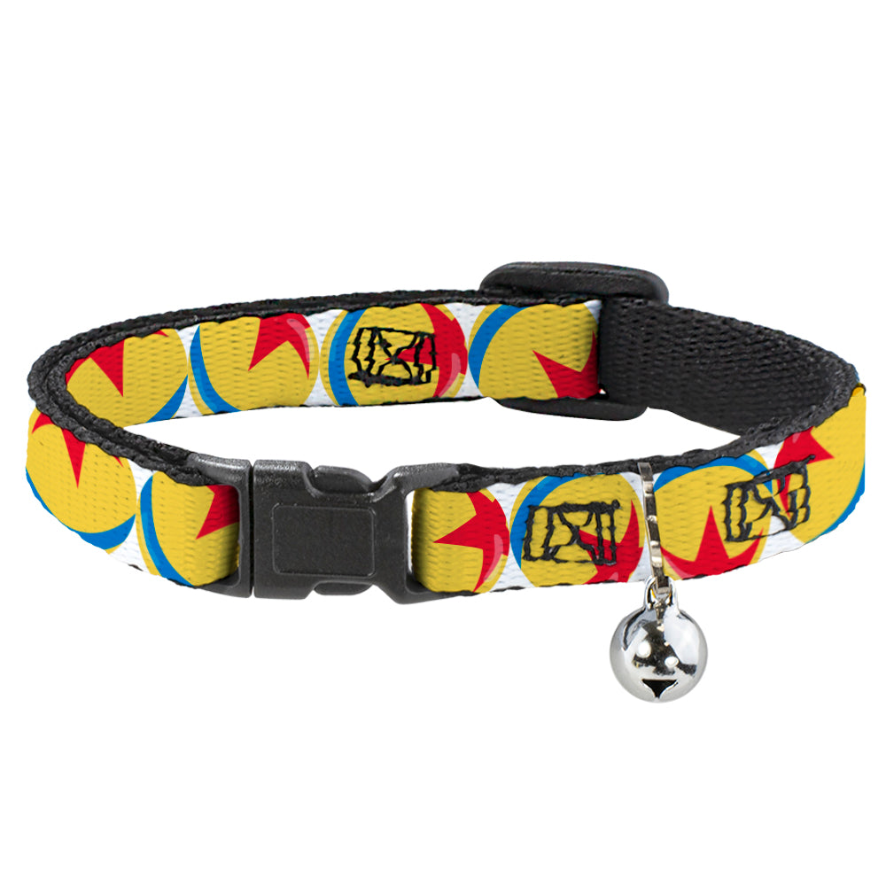 Cat Collar Breakaway - Disney Pixar Luxo Ball Repeat White Yellow Blue Red Breakaway Cat Collars Disney   
