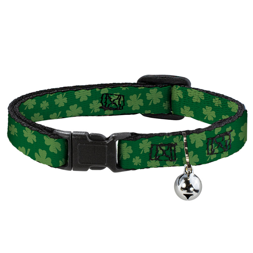 Cat Collar Breakaway - St. Pat's Clovers Scattered3 Greens Breakaway Cat Collars Buckle-Down   