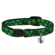 Cat Collar Breakaway - St. Pat's Clovers Scattered3 Greens Breakaway Cat Collars Buckle-Down   