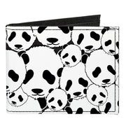 Canvas Bi-Fold Wallet - Panda Bear Stacked Canvas Bi-Fold Wallets Buckle-Down   