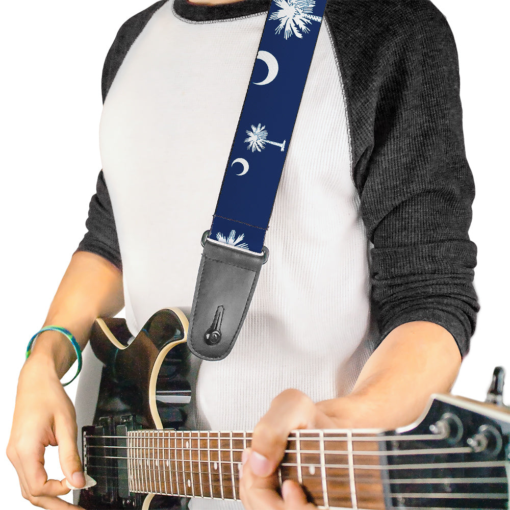 Guitar Strap - South Carolina Flags Scattered Guitar Straps Buckle-Down   