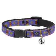 Cat Collar Breakaway - Classic Aladdin Magic Carpet Tapestry Blue Purple Gold Red Breakaway Cat Collars Disney   