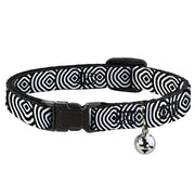 Cat Collar Breakaway - Square Target White Black Breakaway Cat Collars Buckle-Down   