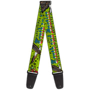 Guitar Strap - Truth and Justice Green Guitar Straps Buckle-Down   