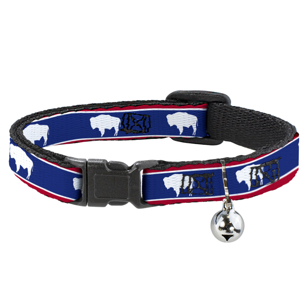 Cat Collar Breakaway - Wyoming Flags Blison Silhouette Breakaway Cat Collars Buckle-Down   