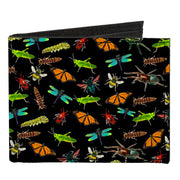 Canvas Bi-Fold Wallet - Insects Scattered Black Canvas Bi-Fold Wallets Buckle-Down   
