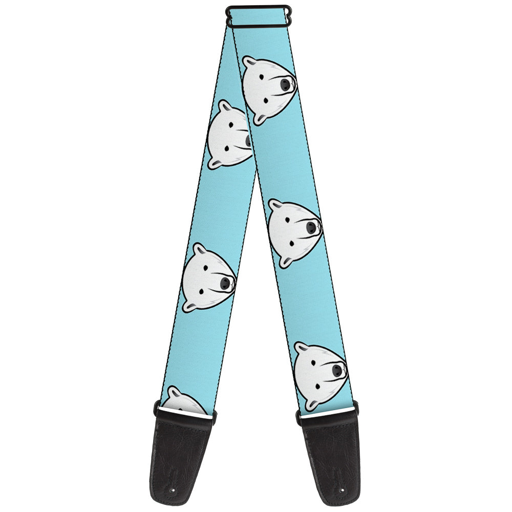 Guitar Strap - Polar Bear Repeat Baby Blue Guitar Straps Buckle-Down   