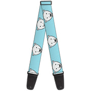 Guitar Strap - Polar Bear Repeat Baby Blue Guitar Straps Buckle-Down   