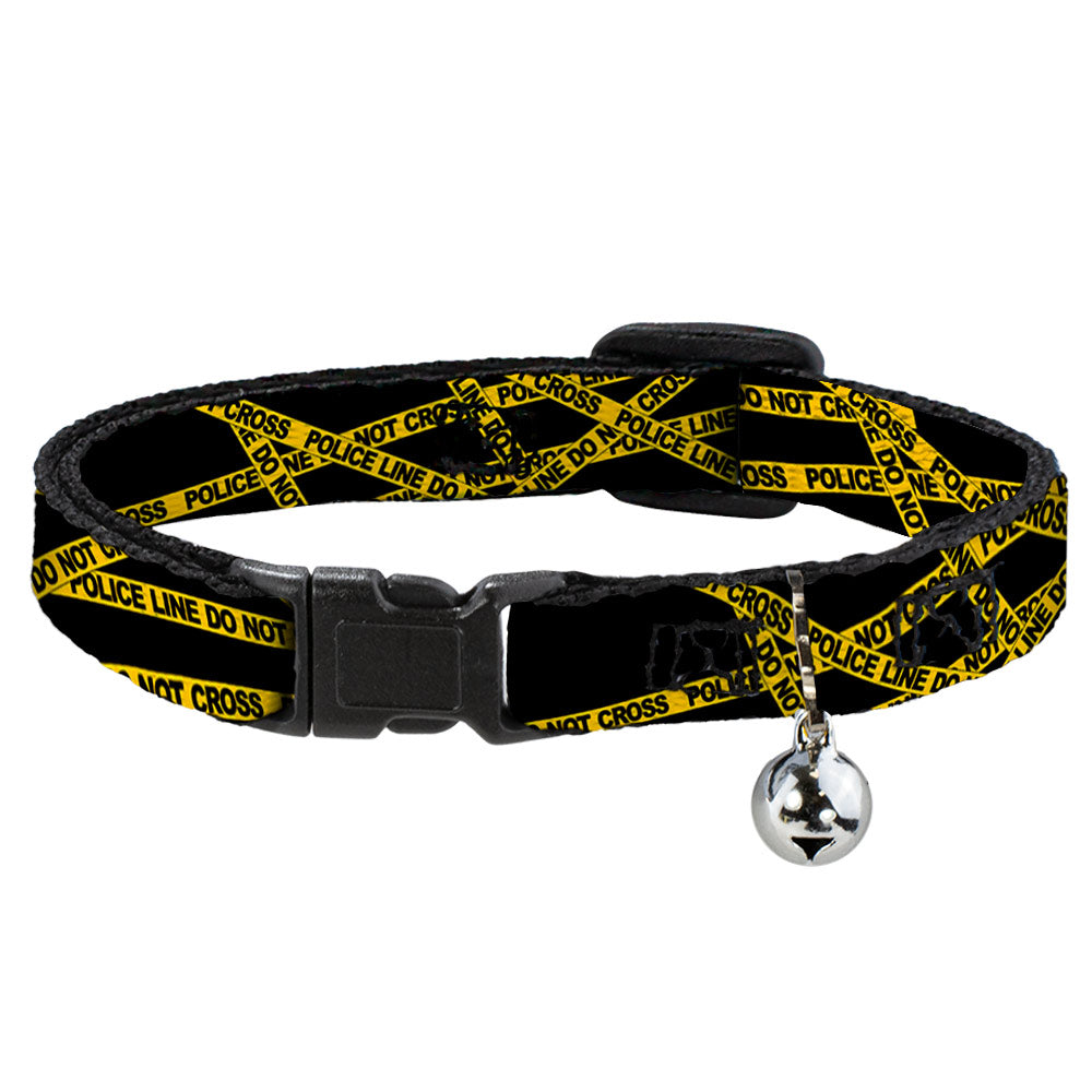 Cat Collar Breakaway - Police Line Black Yellow Breakaway Cat Collars Buckle-Down   