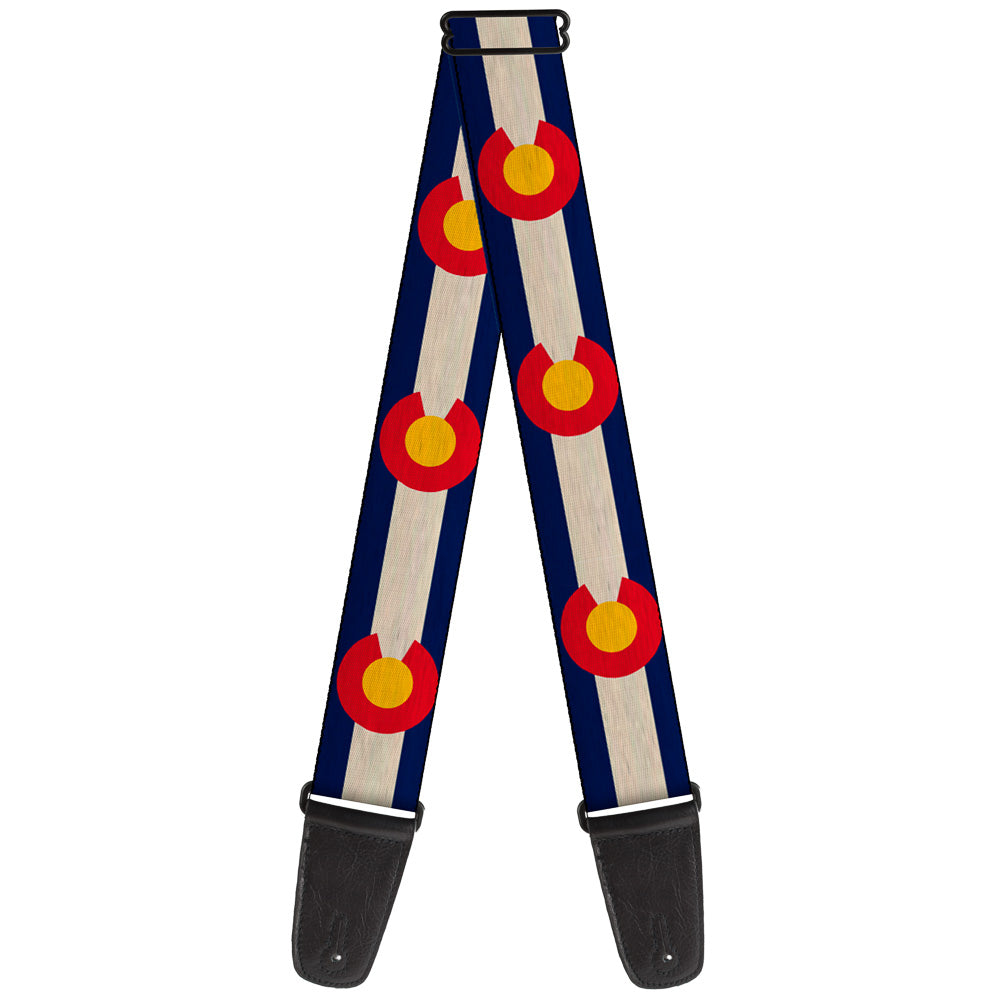 Guitar Strap - Colorado Flags2 Repeat Vintage2 Guitar Straps Buckle-Down   