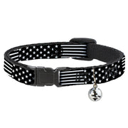 Cat Collar Breakaway - Americana Stars & Stripes2 Black White Breakaway Cat Collars Buckle-Down   
