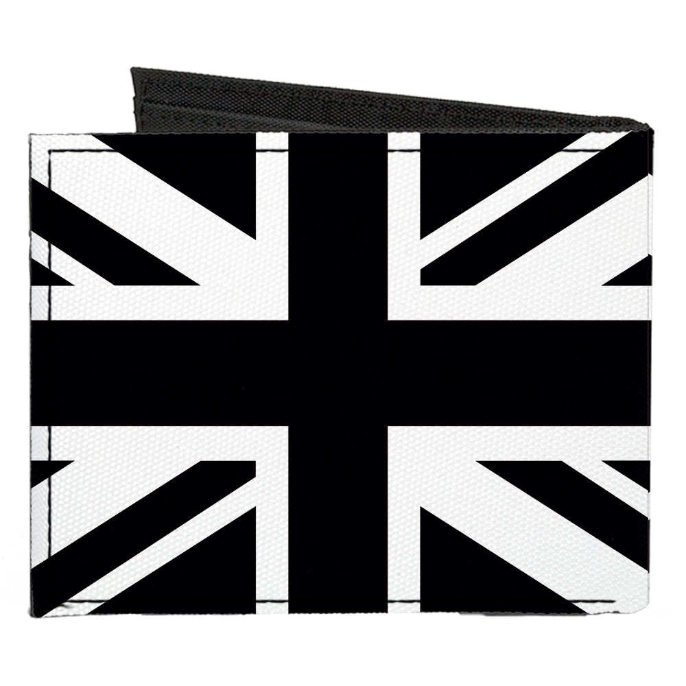 Canvas Bi-Fold Wallet - United Kingdom Flag Black White Canvas Bi-Fold Wallets Buckle-Down   