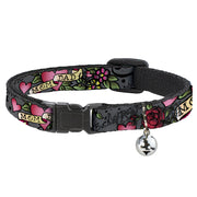 Cat Collar Breakaway - Mom & Dad Gray Breakaway Cat Collars Buckle-Down   