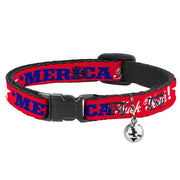 Cat Collar Breakaway - 'MERICA FUCK YEAH! Star Red Blue White Breakaway Cat Collars Buckle-Down   