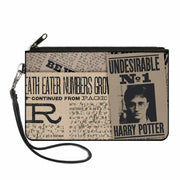 Canvas Zipper Wallet - SMALL - Harry Potter Newspaper Headlines UNDESIRABLE NO 1 Canvas Zipper Wallets Harry Potter Default Title