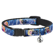Cat Collar Breakaway - Frozen Elsa Poses Snowflakes Breakaway Cat Collars Disney   