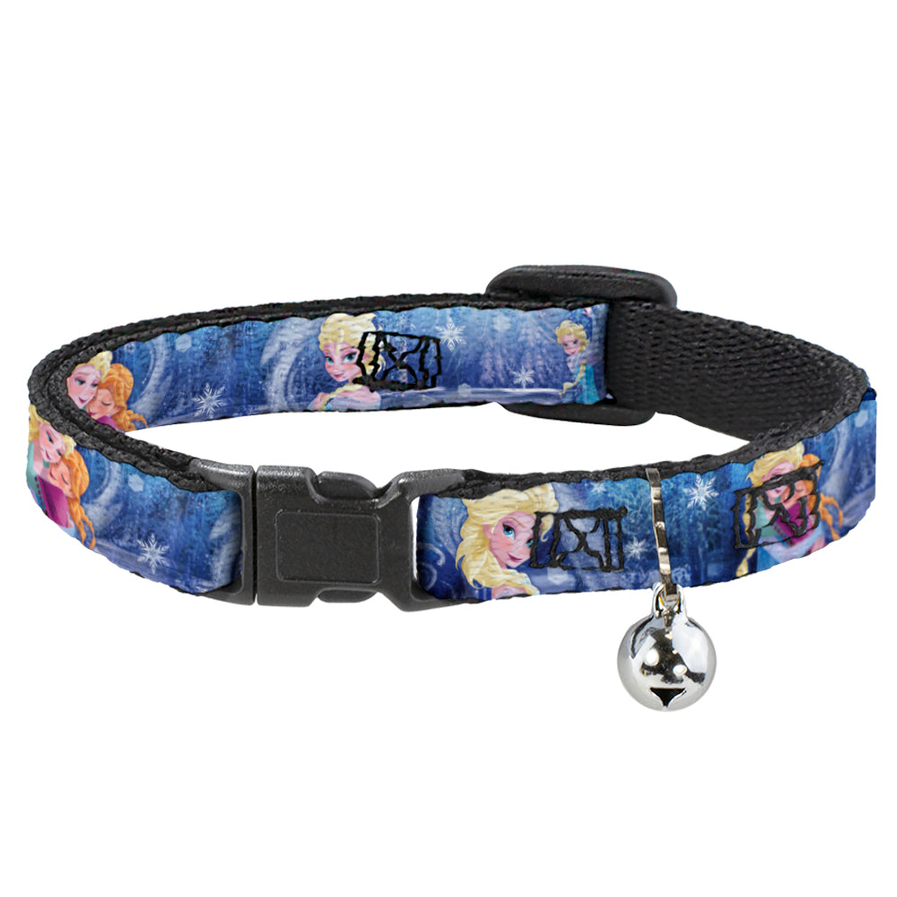 Cat Collar Breakaway - Frozen Elsa Poses Snowflakes Breakaway Cat Collars Disney   