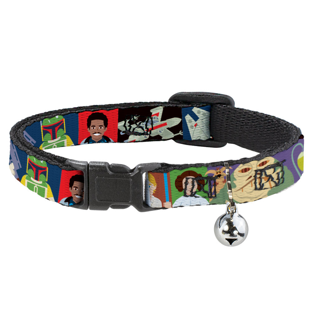 Cat Collar Breakaway with Bell - Star Wars Classic 16-Character Pose Blocks Multi Color Breakaway Cat Collars Star Wars   