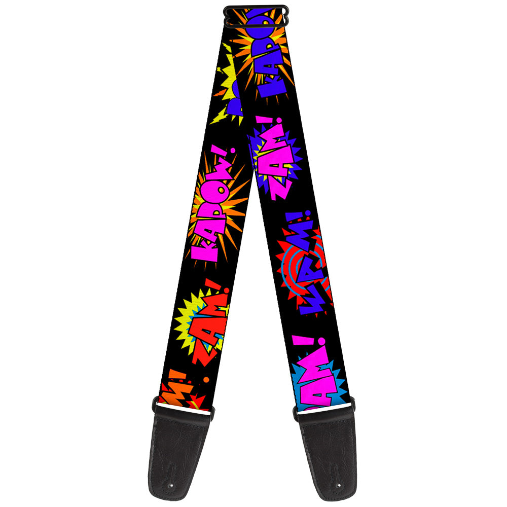 Guitar Strap - Sound Effects Black Multi Color Guitar Straps Buckle-Down   