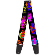 Guitar Strap - Sound Effects Black Multi Color Guitar Straps Buckle-Down   