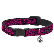 Cat Collar Breakaway - Zebra 2 Fuchsia Pink Breakaway Cat Collars Buckle-Down   