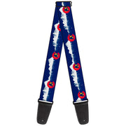 Guitar Strap - Colorado Snowboarder Snowy Mountains Weathered Guitar Straps Buckle-Down   
